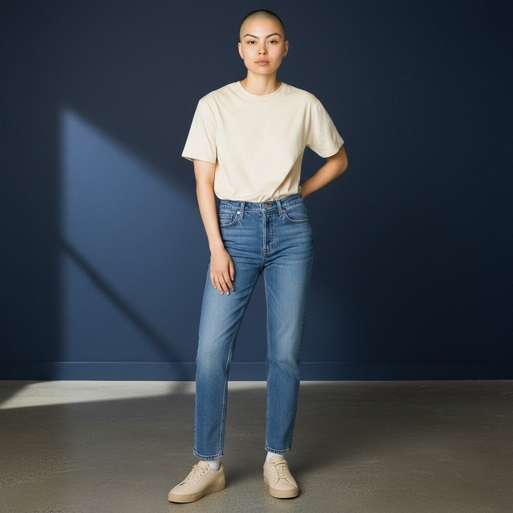Re/Done Originals High Rise Straight Leg Jeans – Sz 26 Made in USA